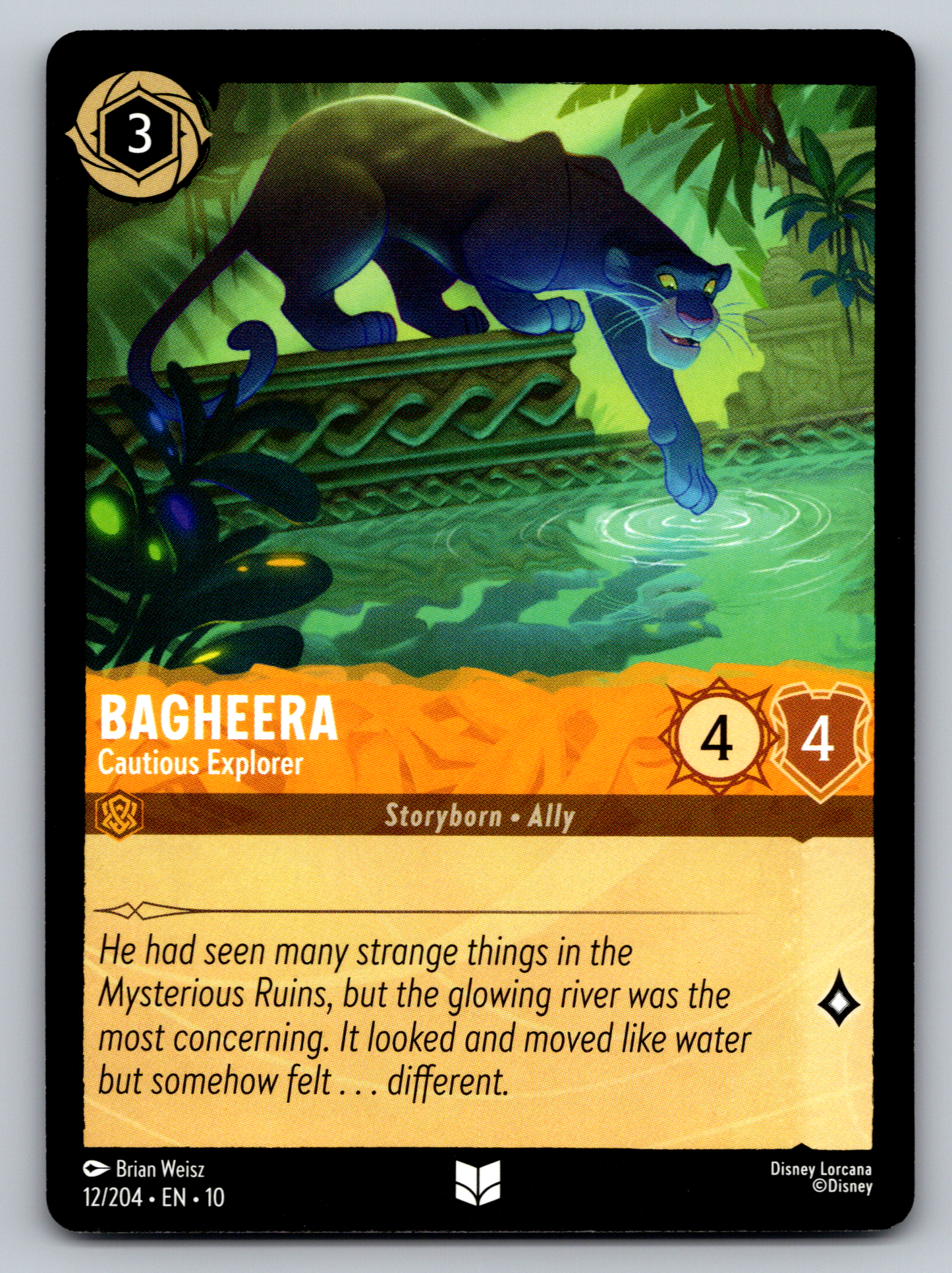 Disney Lorcana Trading Card Game Whispers in the Well 012/204 Bagheera Cautious Explorer Card