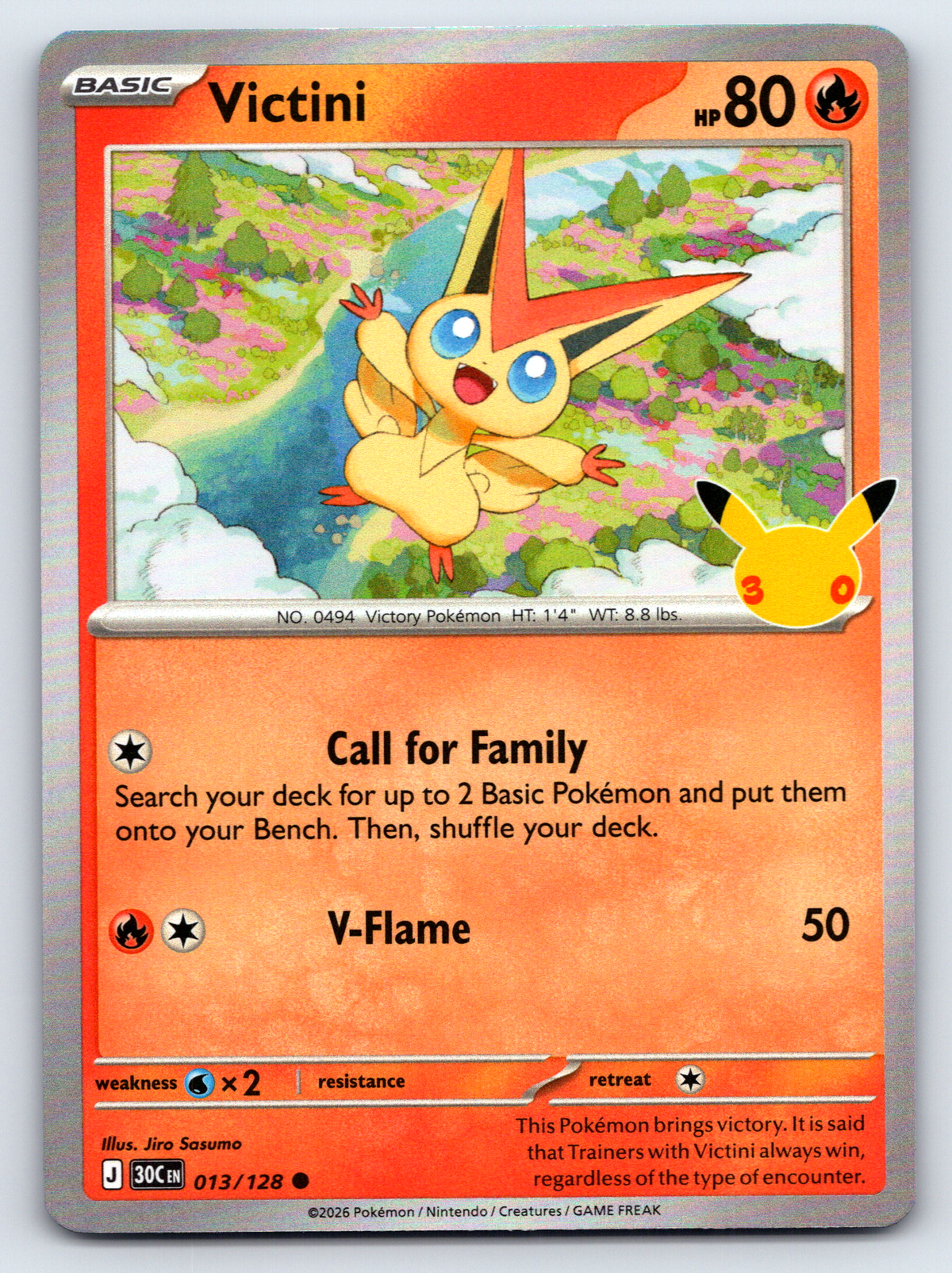 Pokémon Trading Card Game 30th Celebration 30C 013/128 Victini