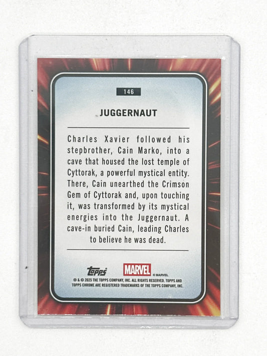 2025 Topps Marvel Chrome #146 Juggernaut Yellow Lava Refractor - Glass City Comics & Collectibles