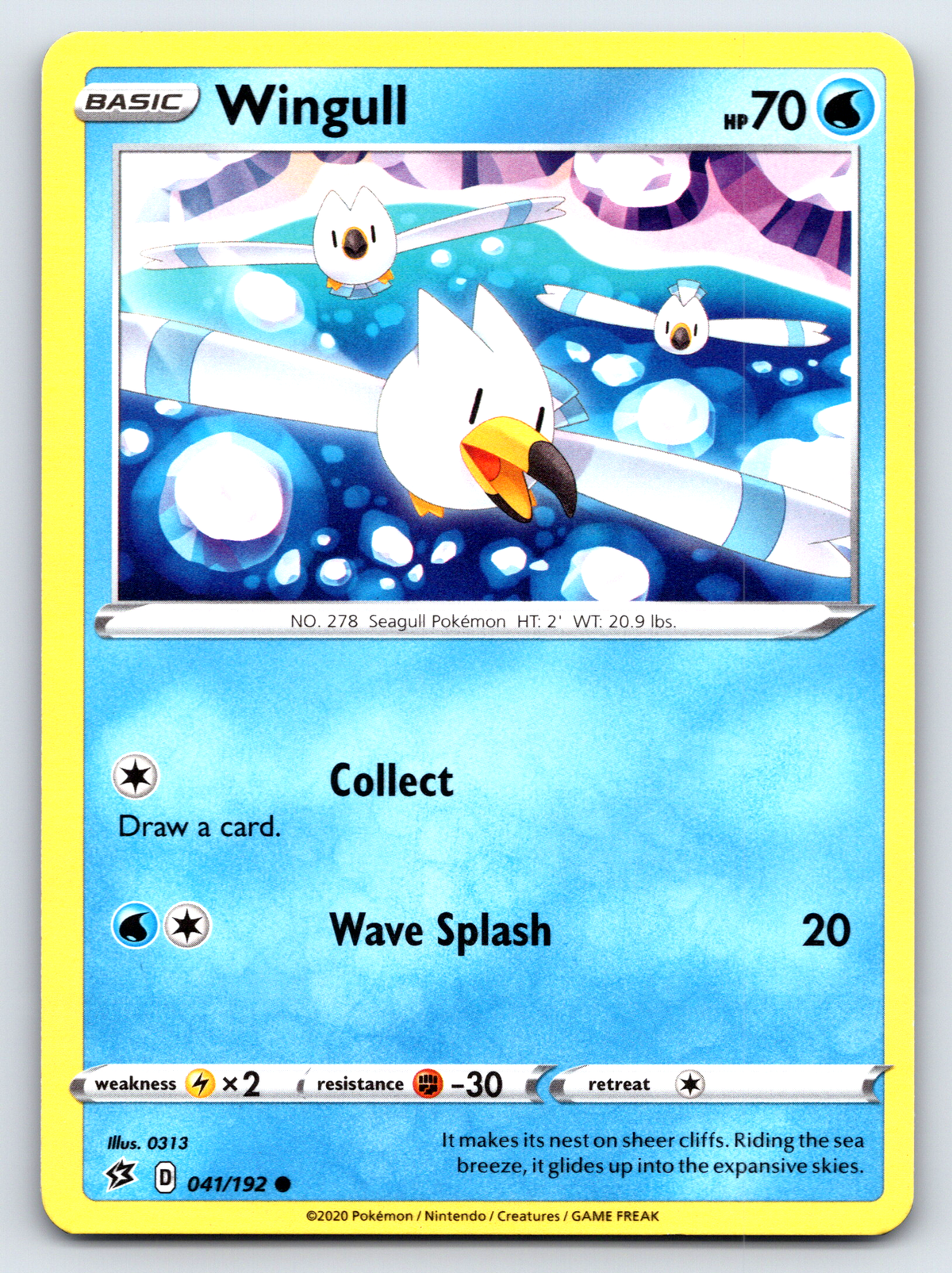 Pokémon Trading Card Game Sword & Shield Rebel Clash RCL 041/192 Wingull