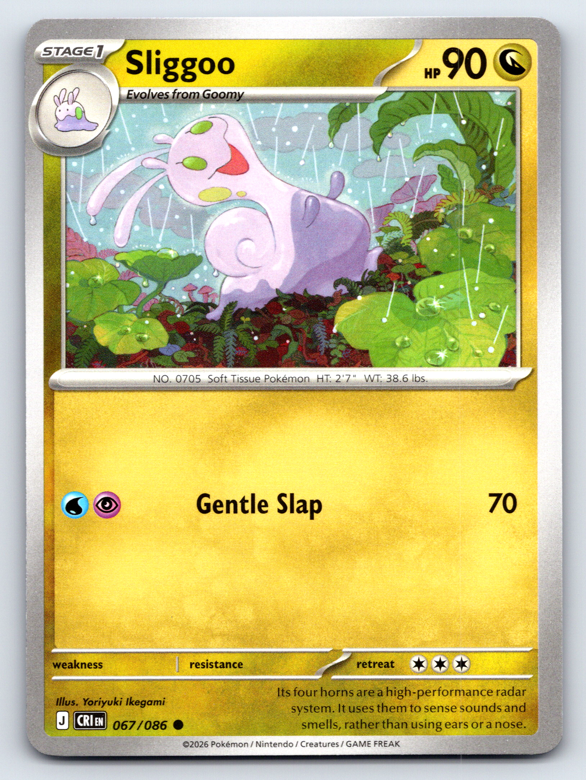 Pokémon Trading Card Game Mega Evolution Chaos Rising CRI 067/086 Sliggoo