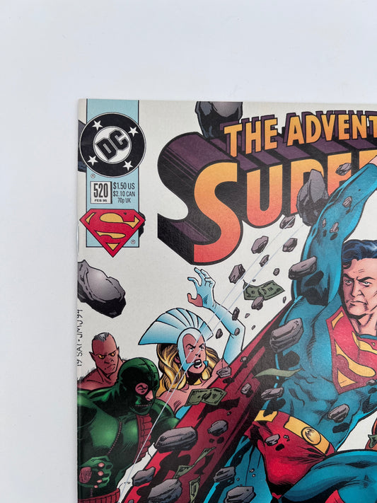Adventures of Superman #520 DC Corner Box VF