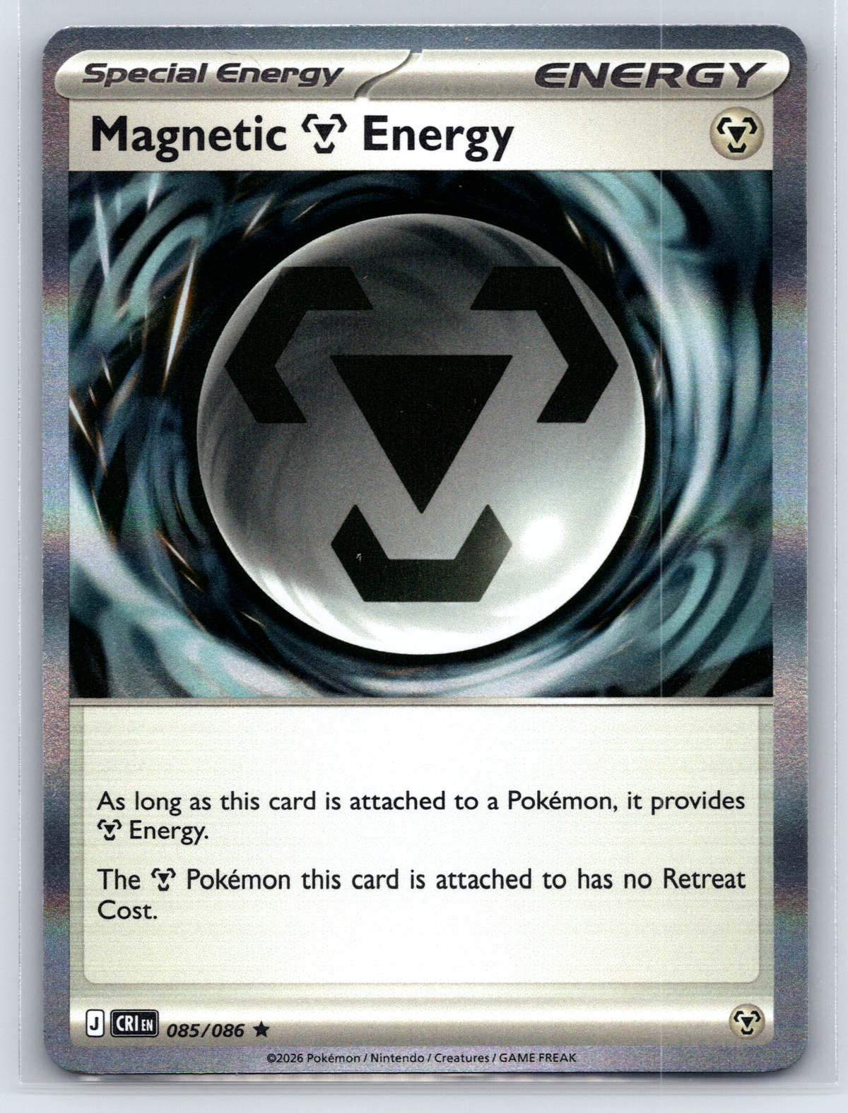 Pokémon Trading Card Game Mega Evolution Chaos Rising CRI 085/086 Magnetic Energy