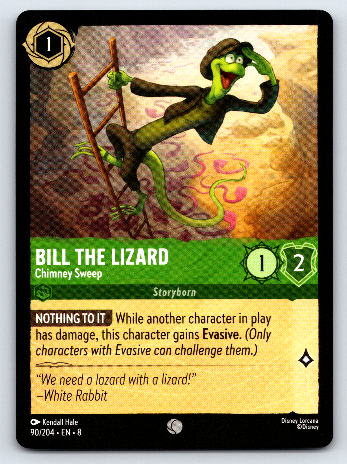 Disney Lorcana Trading Card Game Reign of Jafar 090/204 Bill the Lizard Chimney Sweep Card