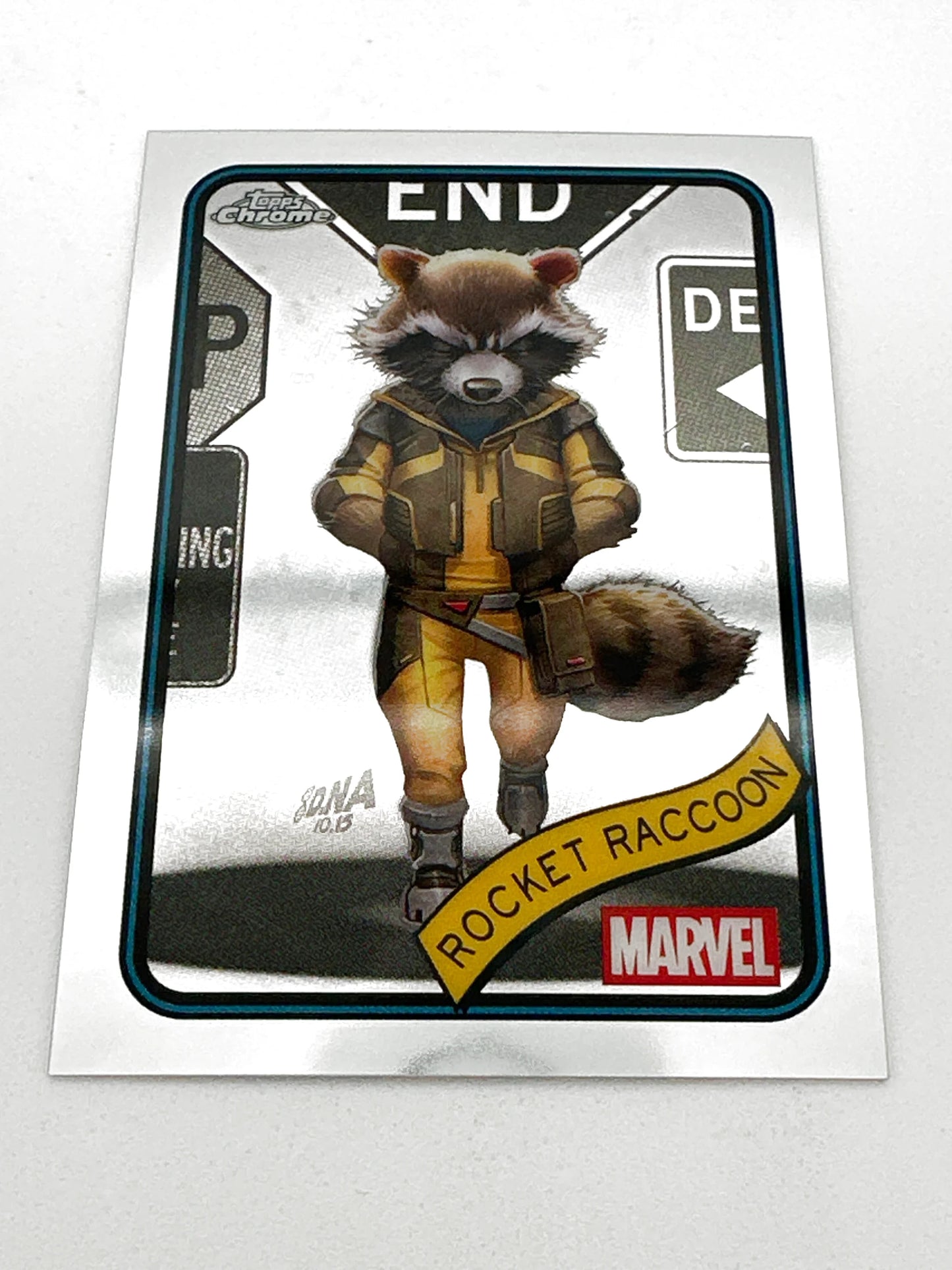 Marvel Topps Chrome Rocket Raccoon Base