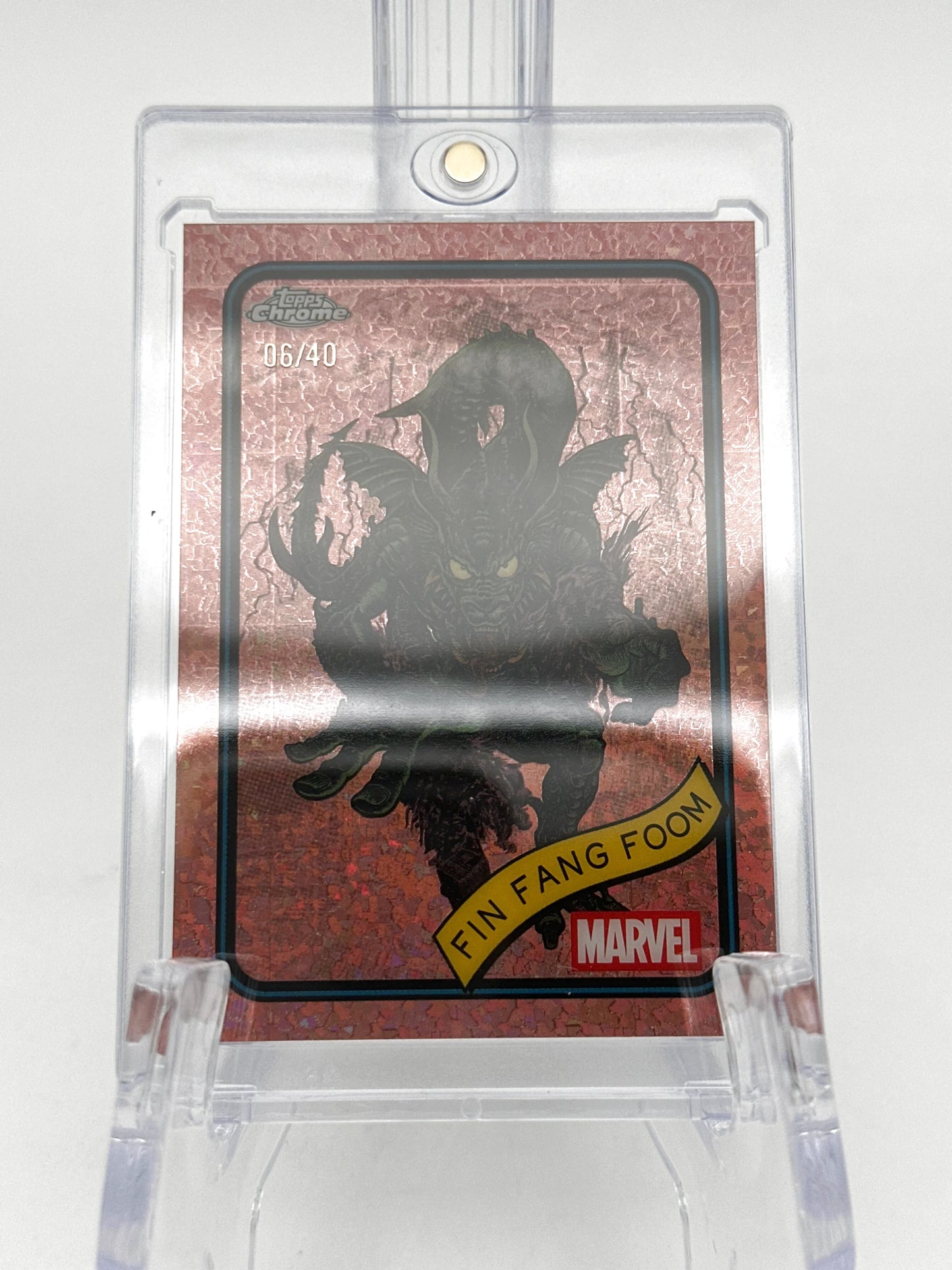Marvel Topps Chrome Fin Fang Foom Rose Mini Diamond /40