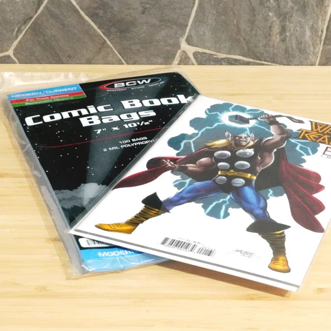 RESEALABLE CURRENT MODERN COMIC BAGS THICK (PACK OF 100)