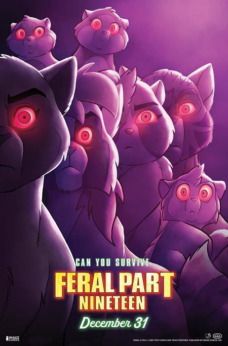 FERAL #19 CVR B TONY FLEECS & TRISH FORSTNER MOVIE POSTER HOMAGE VAR - Glass City Comics & Collectibles