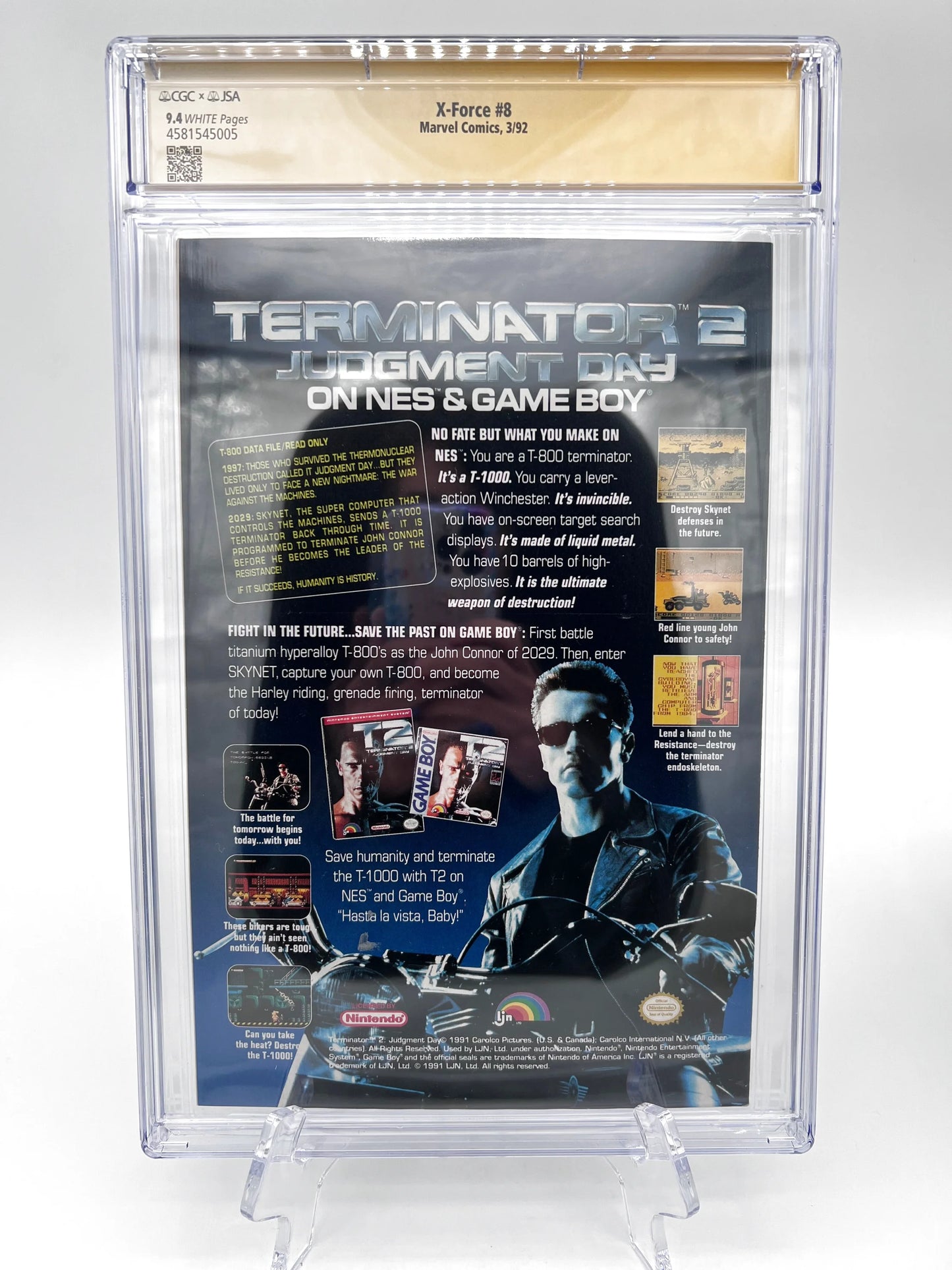 X-Force #8 Rob Liefeld Autographed Graded