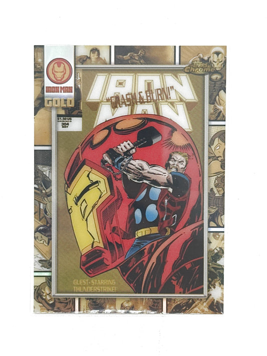 2025 Topps Marvel Chrome #000IM-06 Iron Man #304 Iron Man Gold Base
