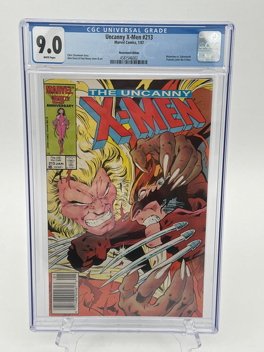 Uncanny X-Men #213 Newsstand Graded