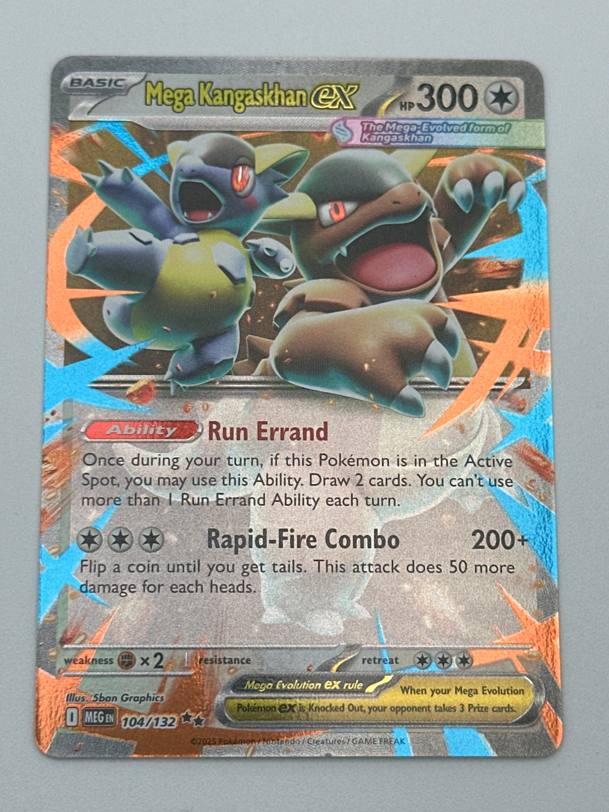 Pokémon Trading Card Game Mega Evolution MEG 104/132 Mega Kangaskhan ex Double Rare Card