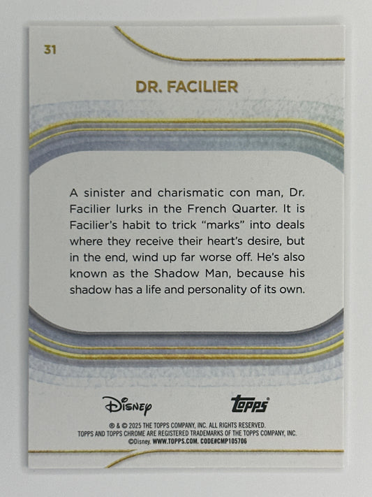 2025 Topps Disney Chrome 031 Dr. Facilier Base Card