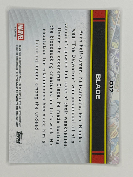 2026 Topps Marvel Chrome 017 Blade Base Card