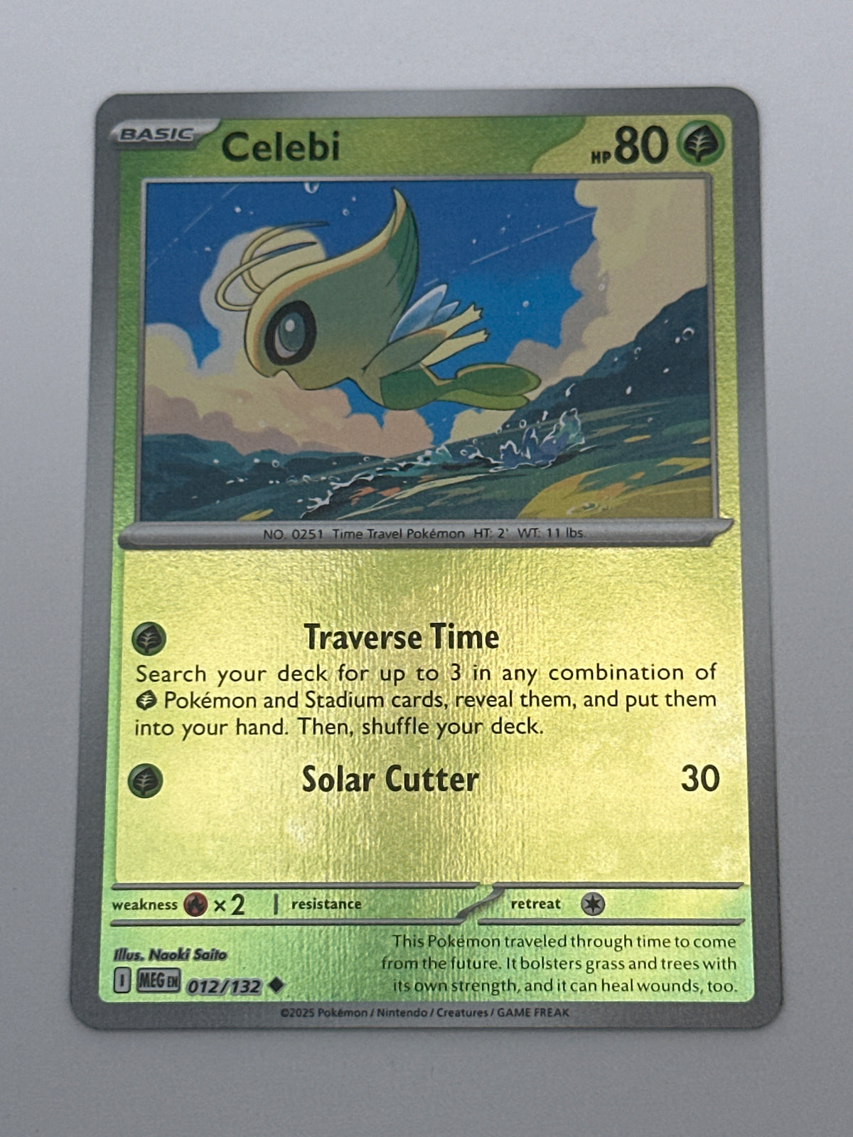 Pokémon Trading Card Game Mega Evolution MEG 012/132 Celebi Reverse Holo Card