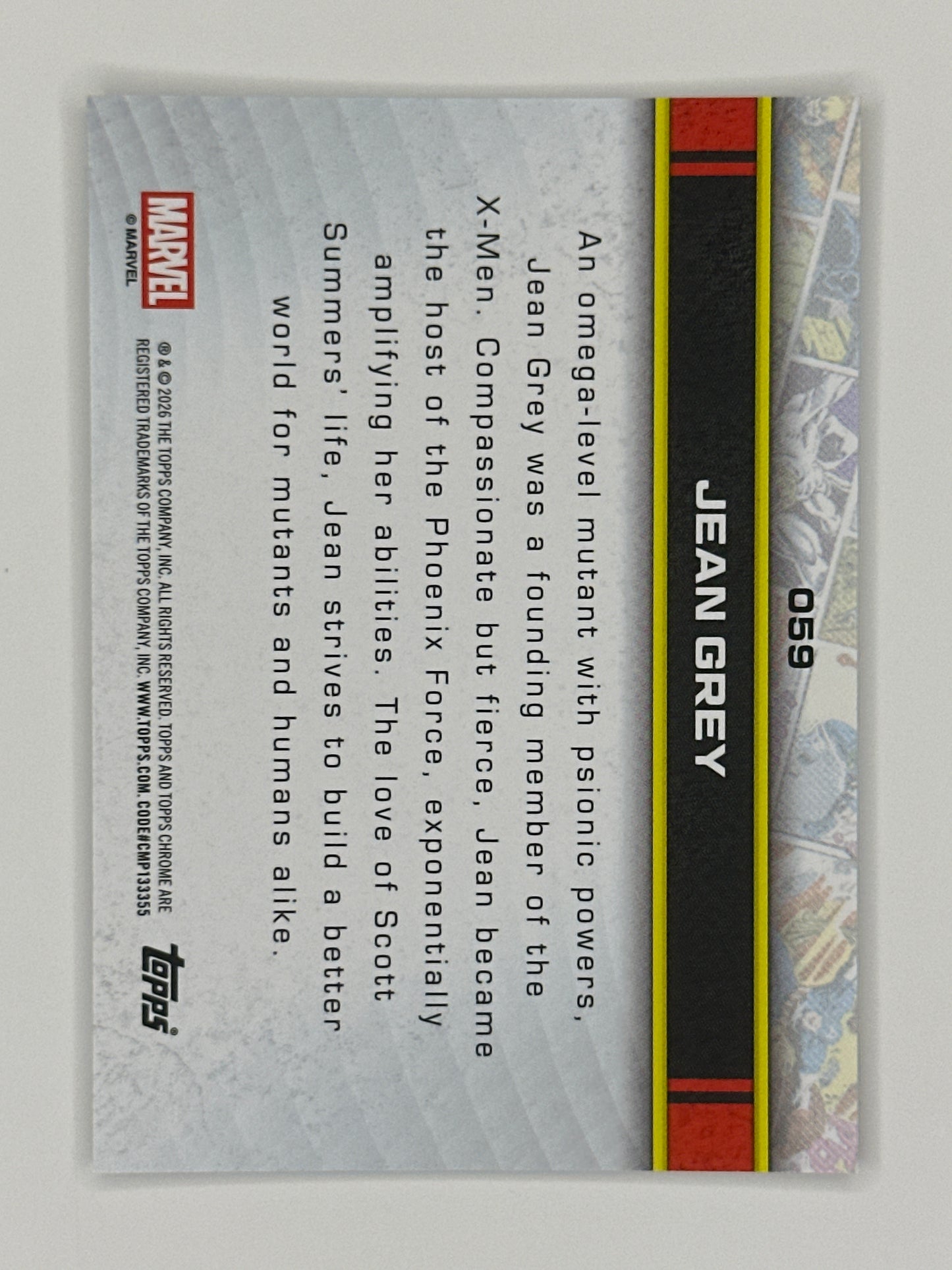 2026 Topps Marvel Chrome 059 Jean Grey Base Card