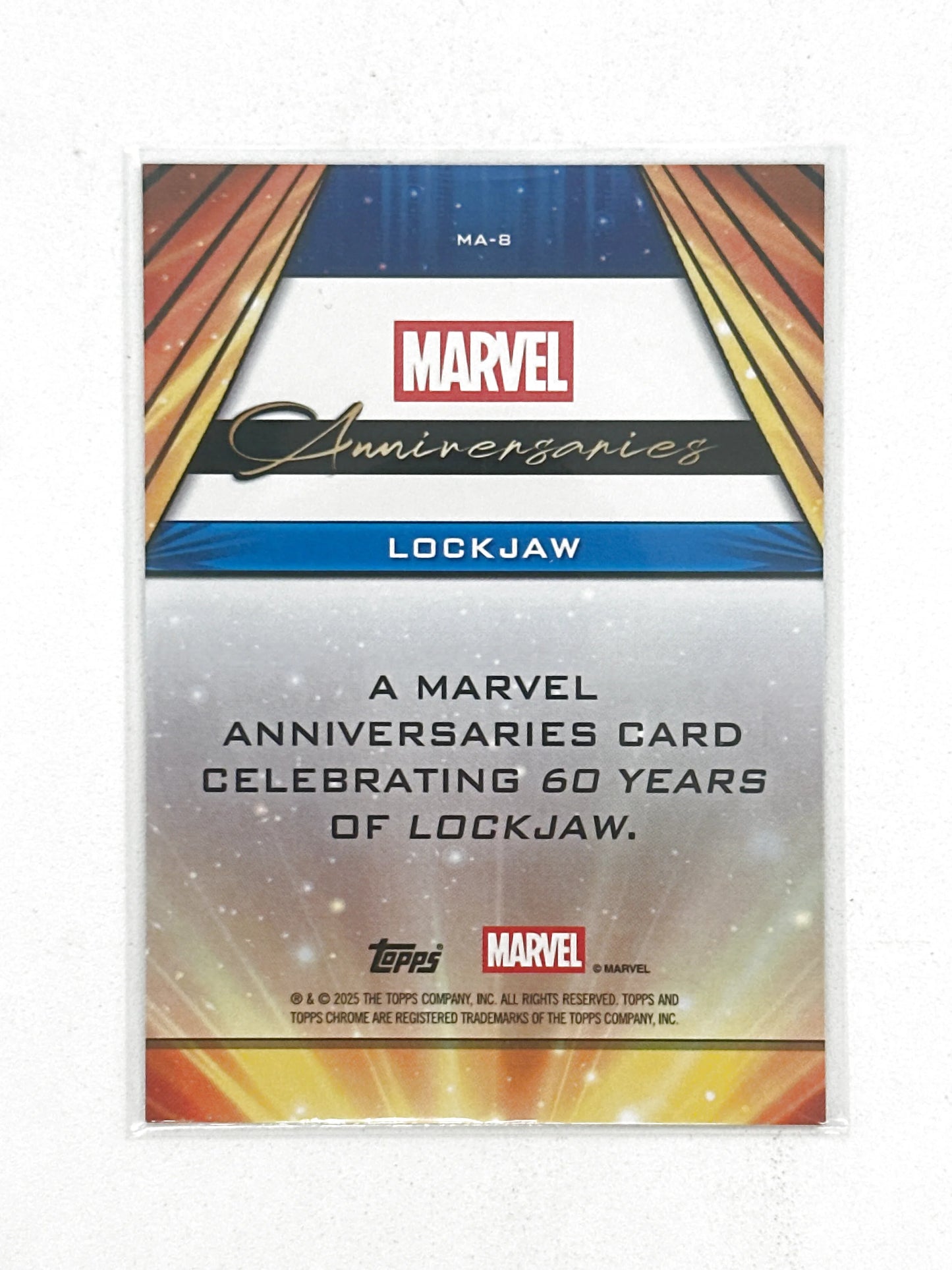 2025 Topps Marvel Chrome #000MA-08 Lockjaw Marvel Anniversaries
