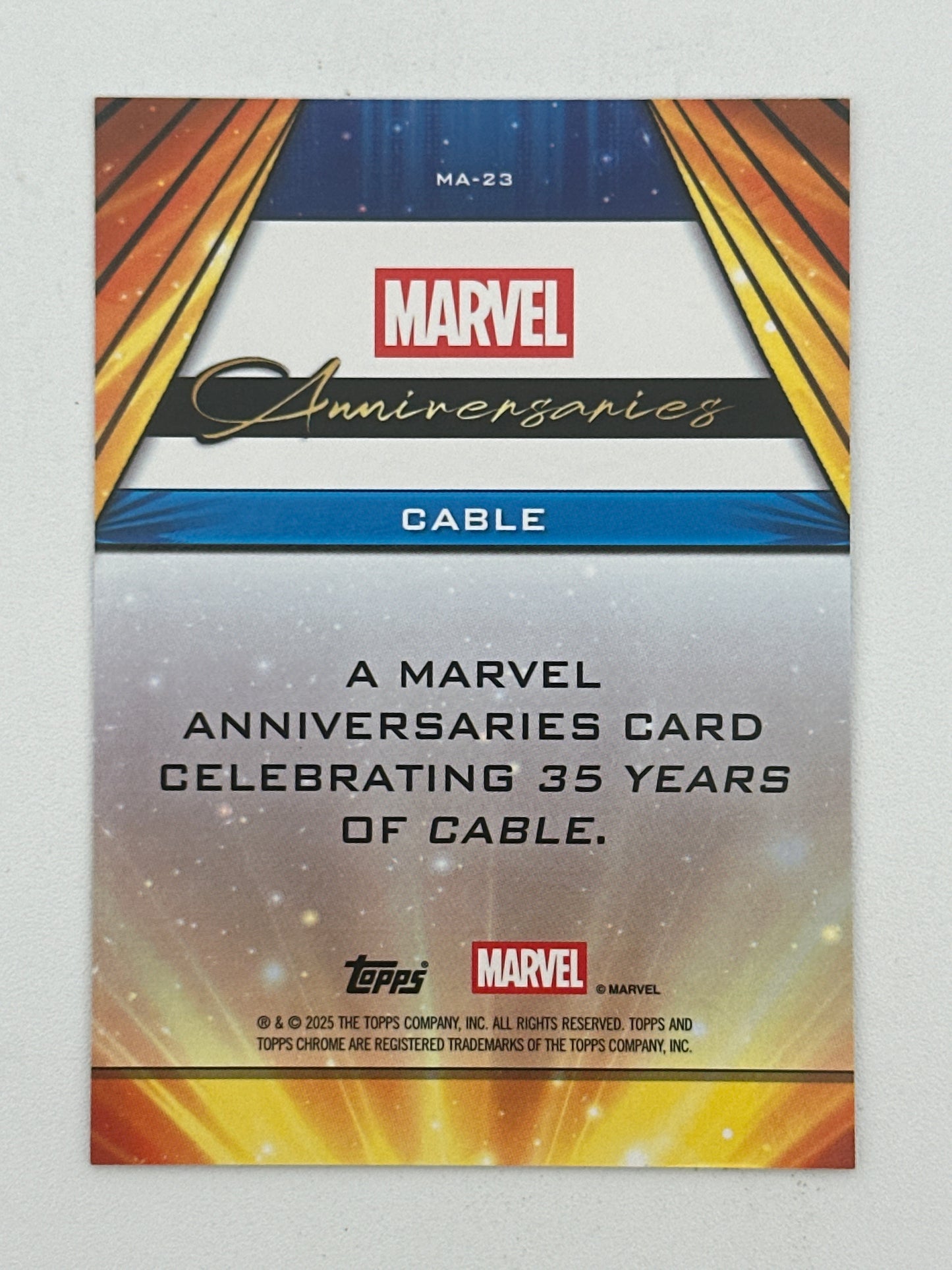 Marvel Topps Chrome Anniversaries Cable