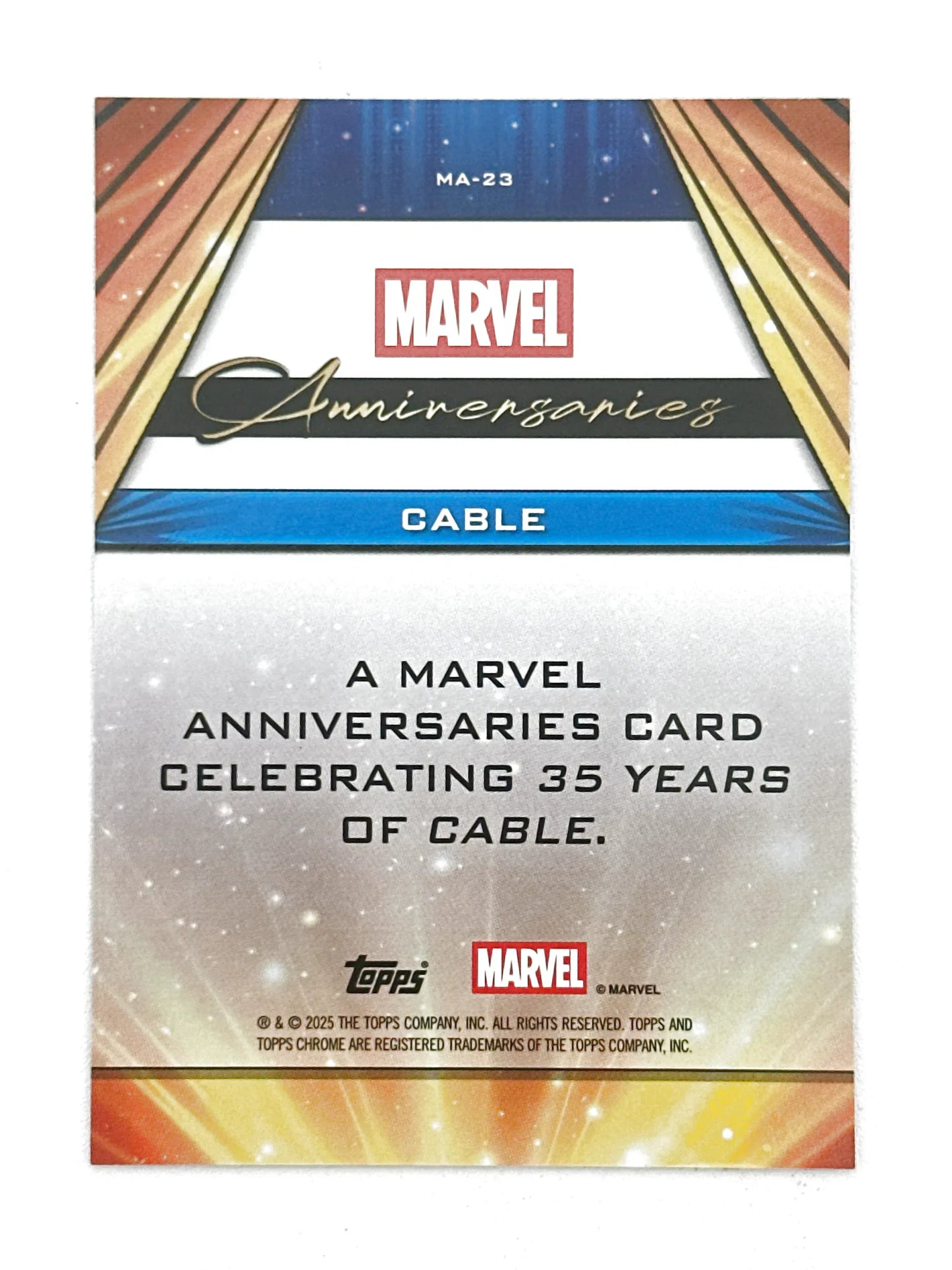 2025 Topps Marvel Chrome #000MA-23 Cable Marvel Anniversaries - Glass City Comics & Collectibles