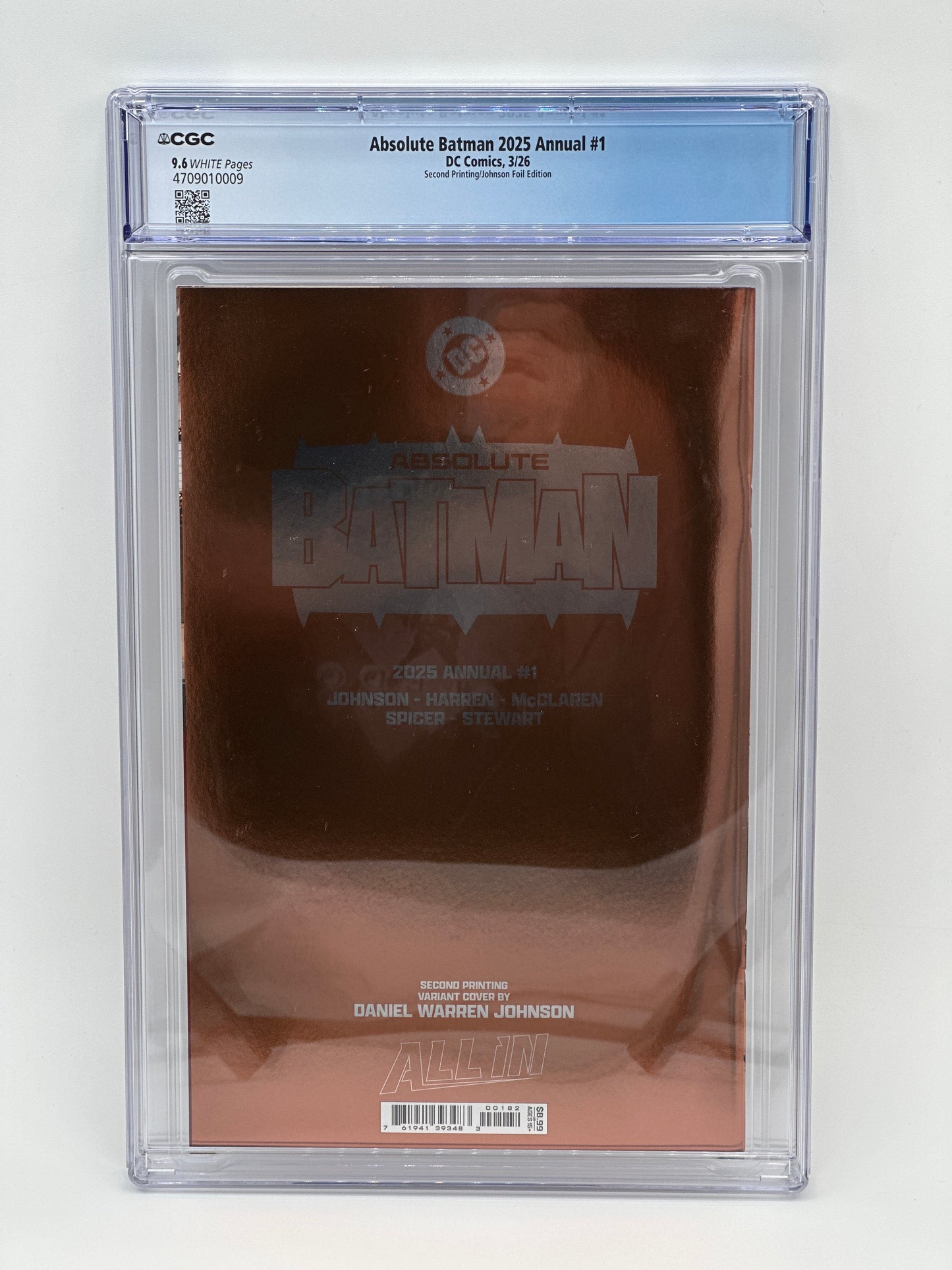 Absolute Batman 2025 Annual #1 Second Printing CGC 9.6