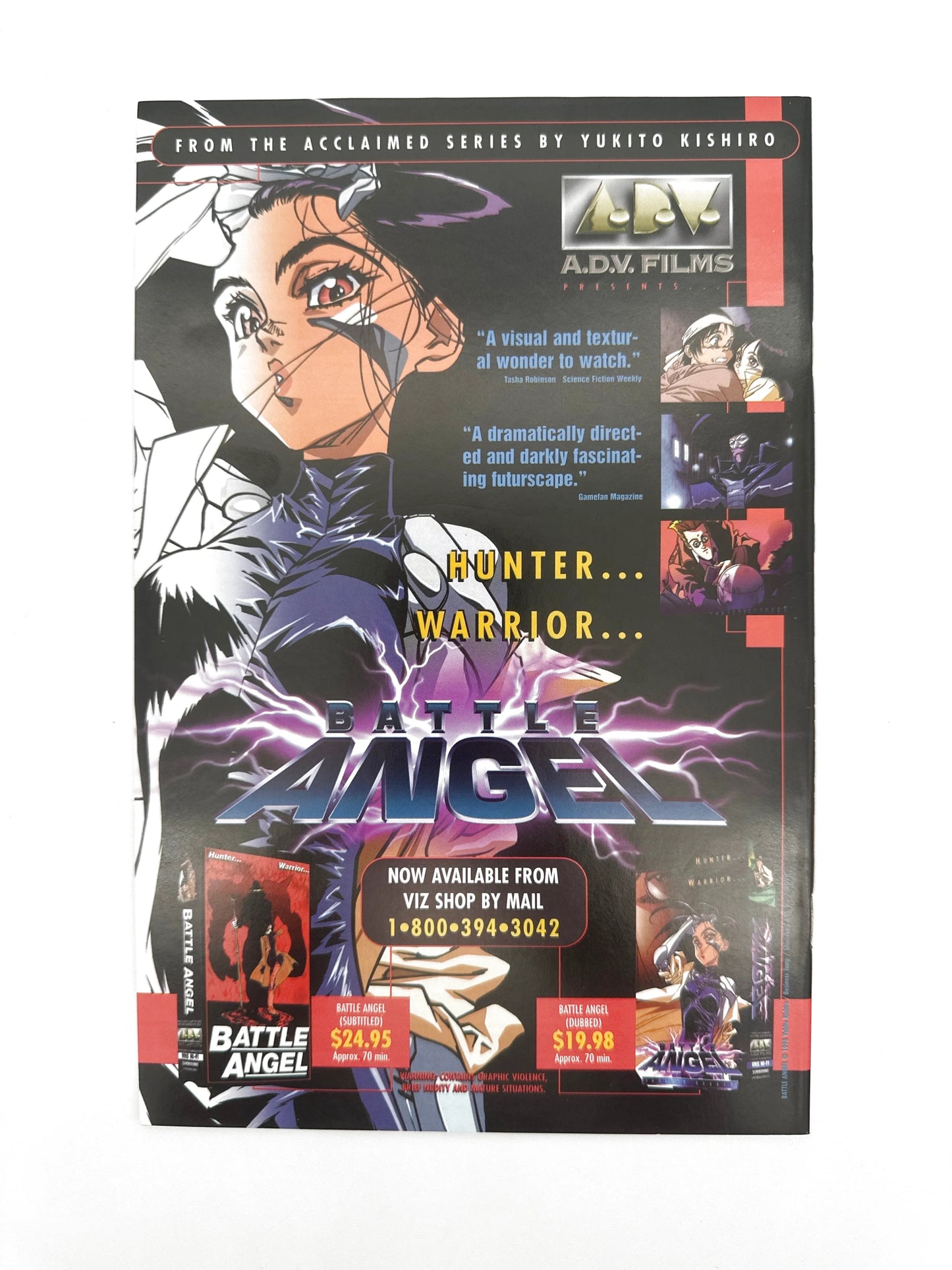 A vintage ’Battle Angel’ manga advertisement