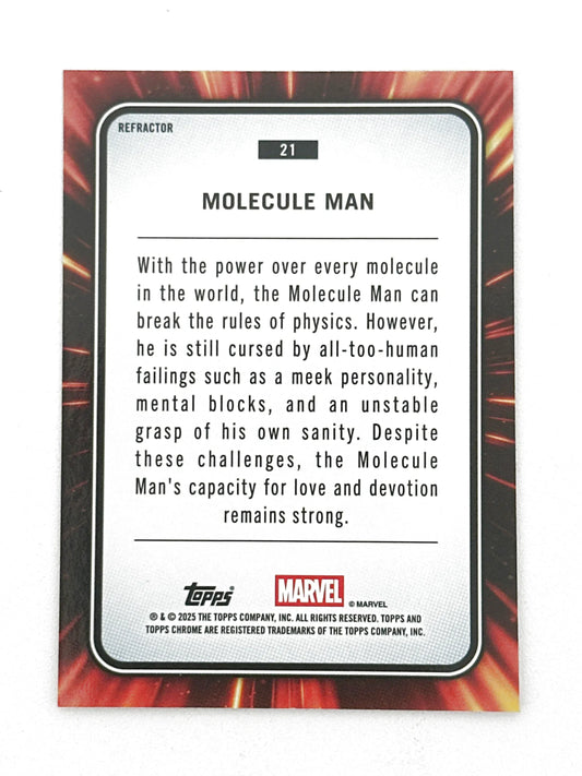 2025 Topps Marvel Chrome #021 Molecule Man Base Refractor - Glass City Comics & Collectibles
