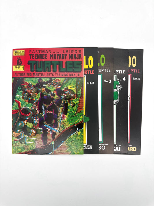 Eastman and Laird Teenage Mutant Ninja Turtles Authorized Martial Arts Training Manual Set 1-5 HIGH GRADE