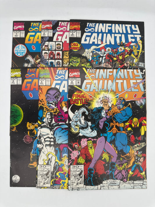 The Infinity Gauntlet #1-6 Raw Set HIGH GRADE