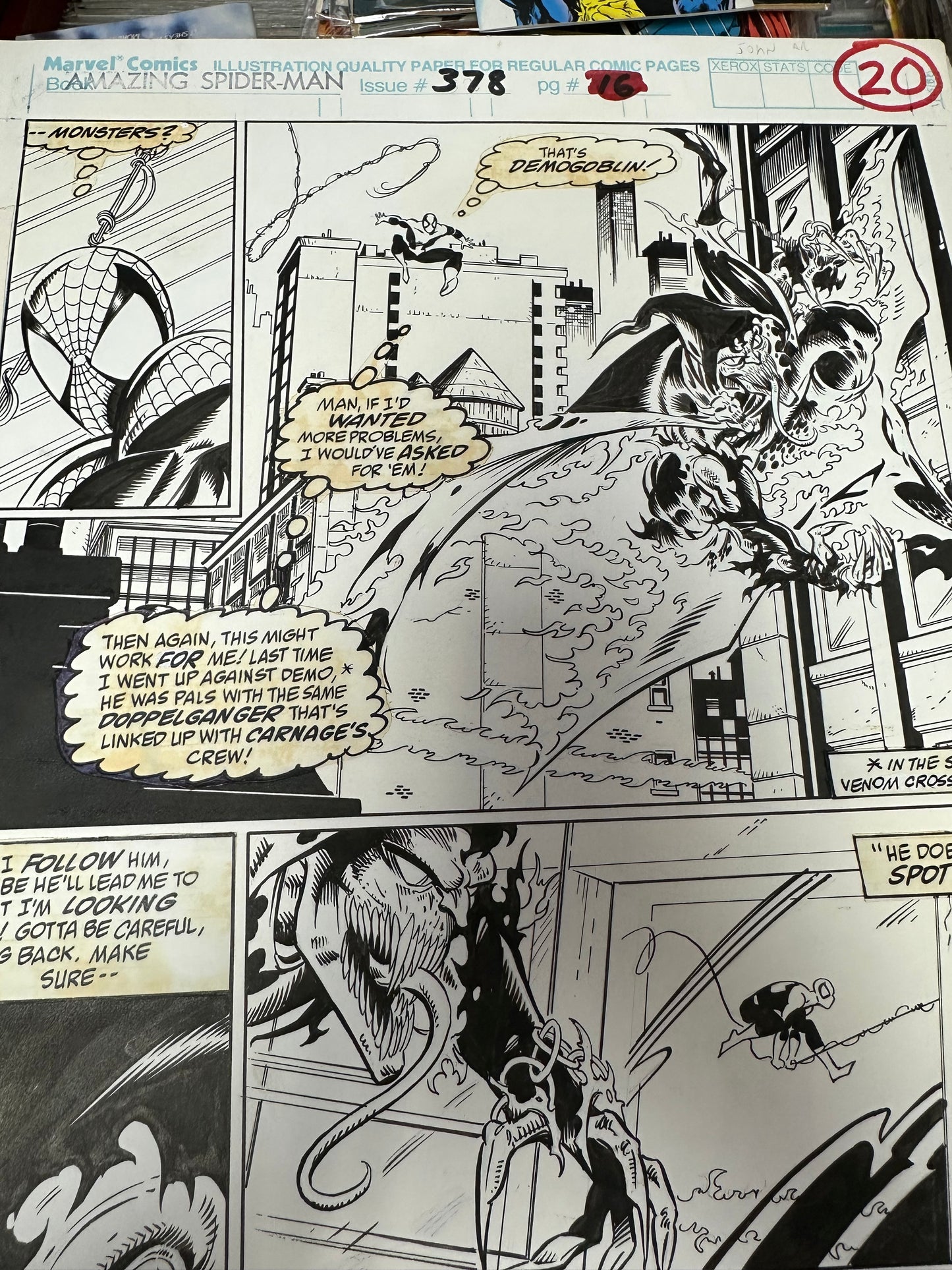 Amazing Spider-Man #378 Pg 16 Original Comic Art