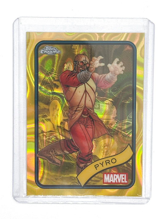 2025 Topps Marvel Chrome #066 Pyro Yellow Lava Refractor