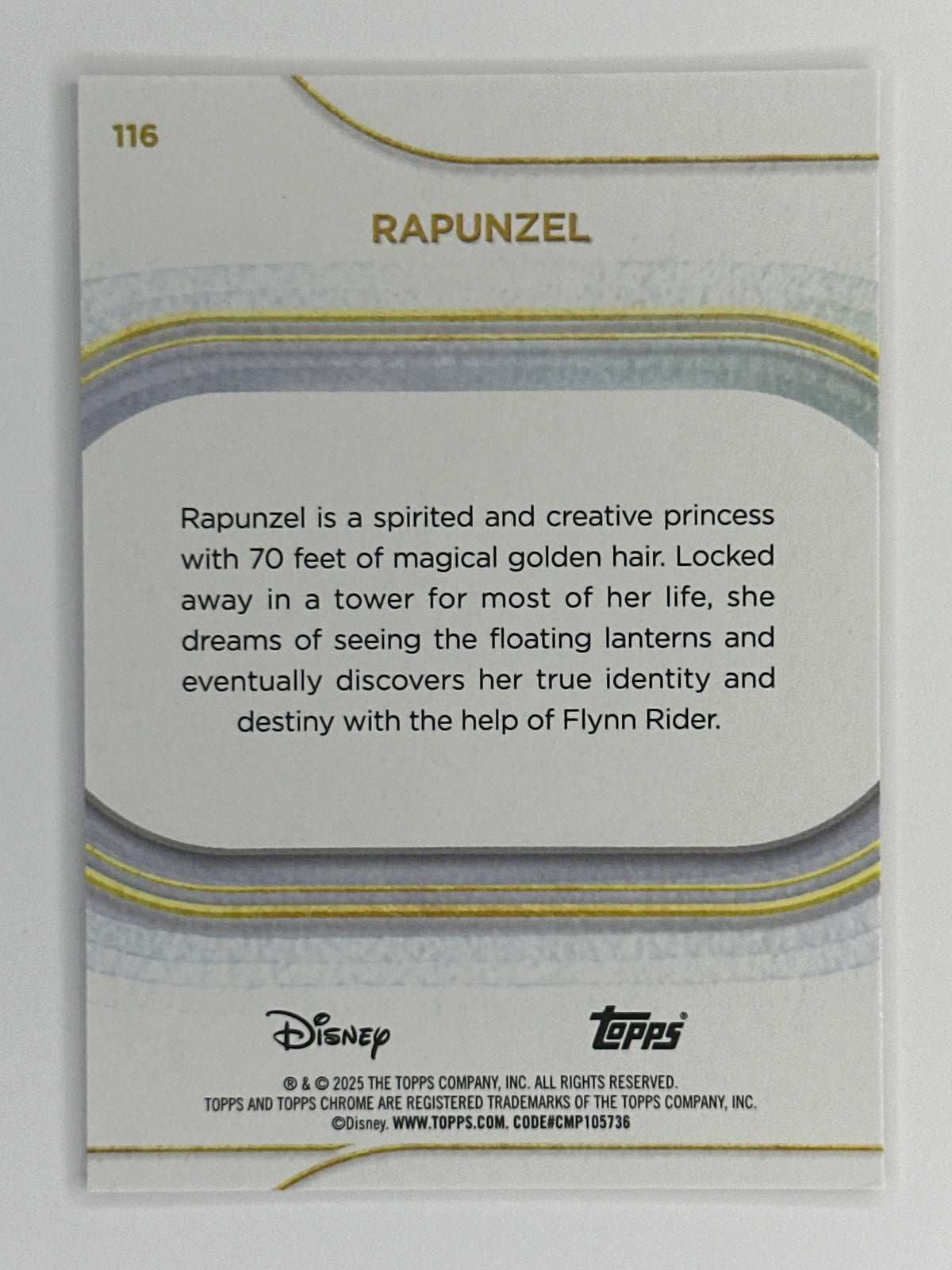 2025 Topps Disney Chrome 116 Rapunzel Base Card