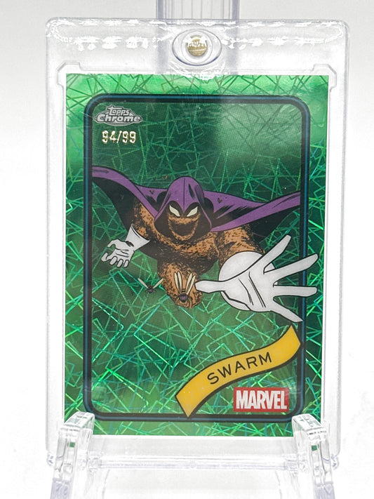2025 Topps Marvel Chrome #016 Swarm Hulk Green Lazer Refractor 94/99