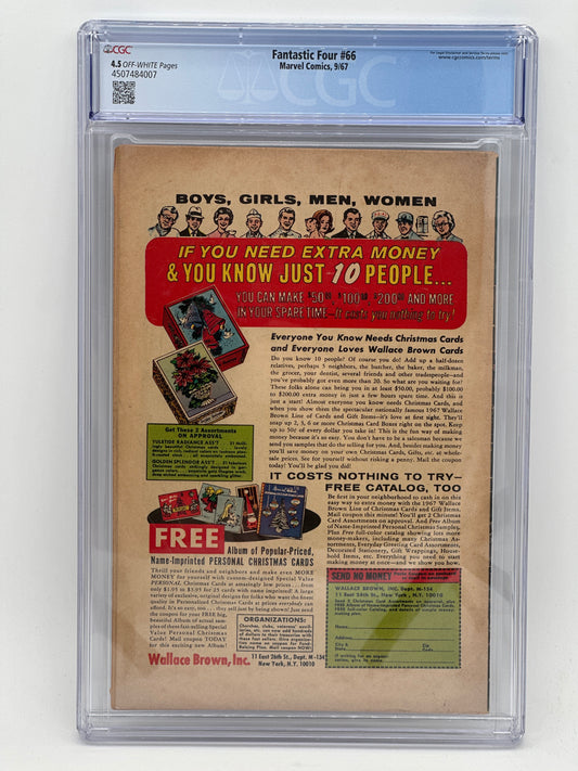 Fantastic Four #66 CGC 4.5
