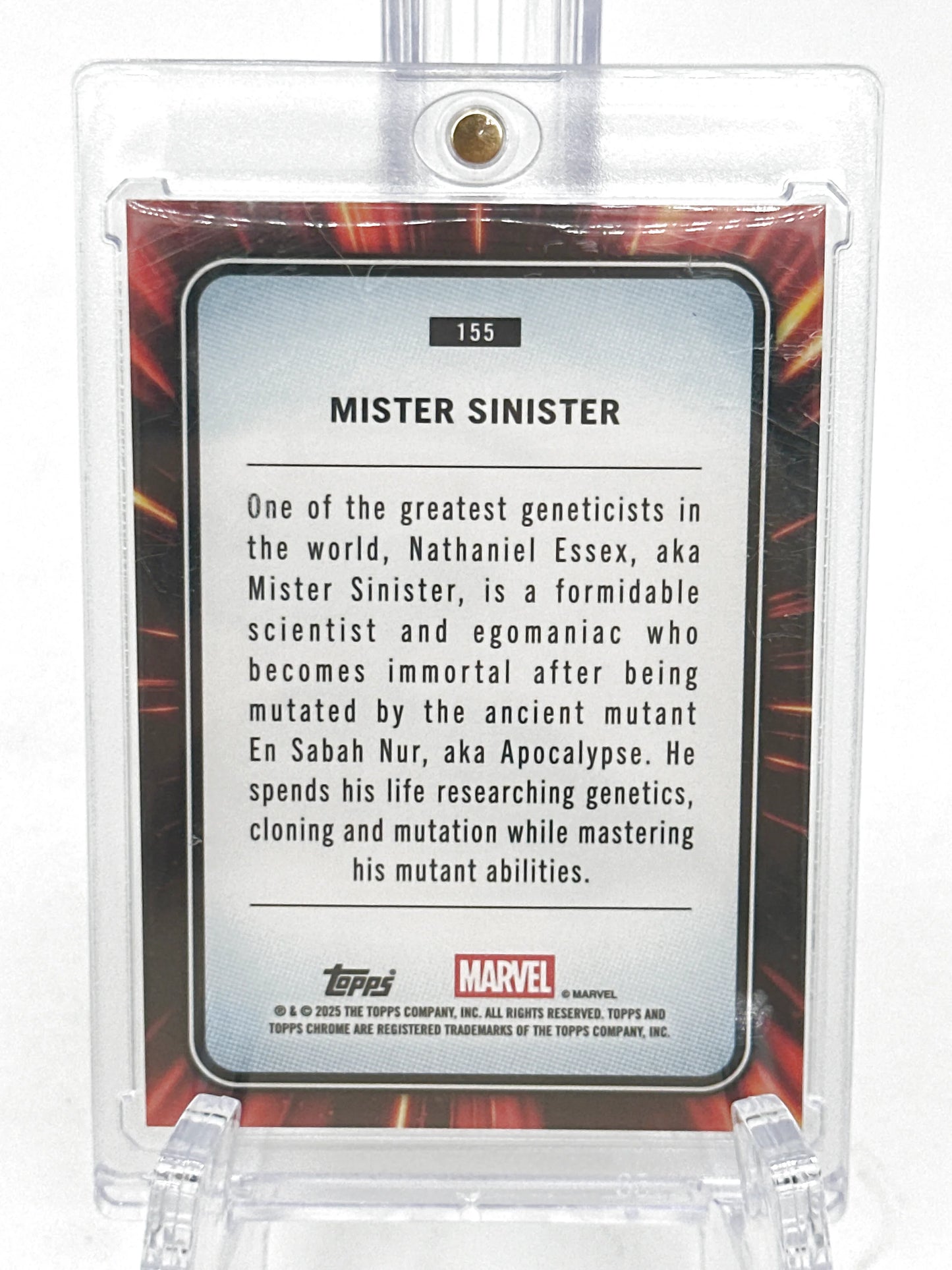 2025 Topps Marvel Chrome #155 Mister Sinister Blue & Green Shimmer Refractor 057/199