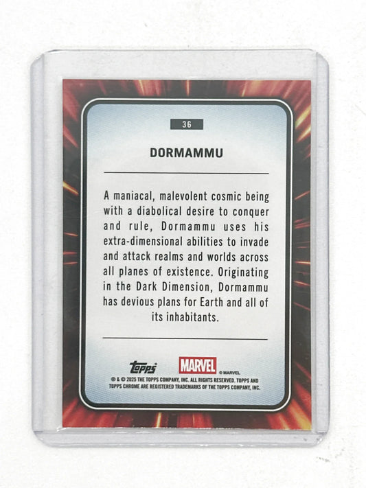 2025 Topps Marvel Chrome #036 Dormammu Yellow Lava Refractor - Glass City Comics & Collectibles