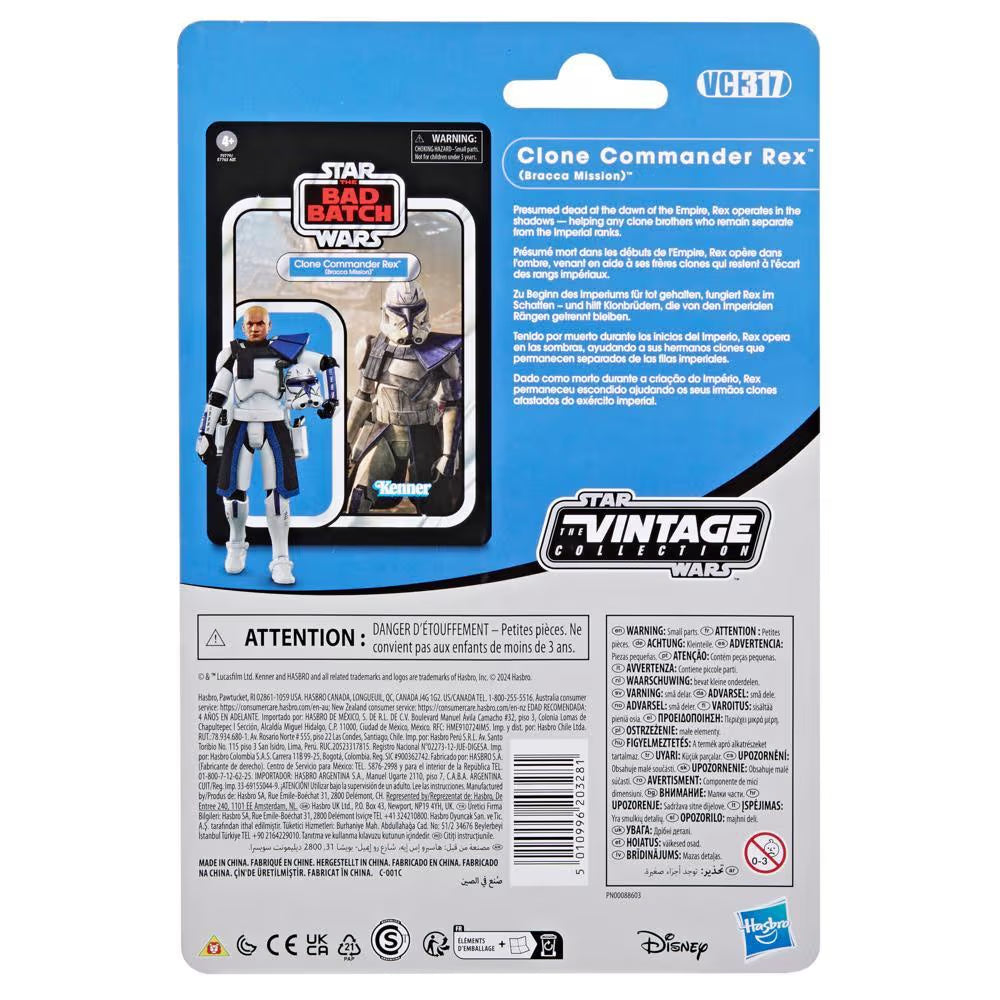Star Wars The Vintage Collection Clone Commander Rex, The Bad Batch Action Figure (3.75”)