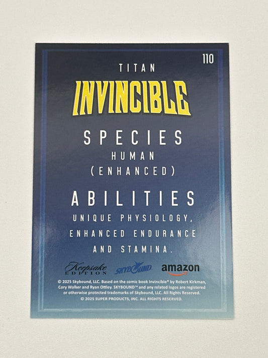 2025 Invincible Season 1 Keepsake Trading Card #110 Titan Base Card