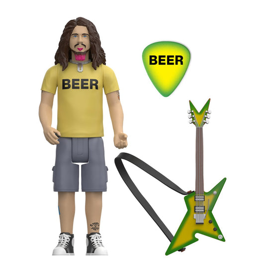 Pantera Dimebag Darrell BEER Shirt ReAction 3.75-Inch Action Figure by Super7