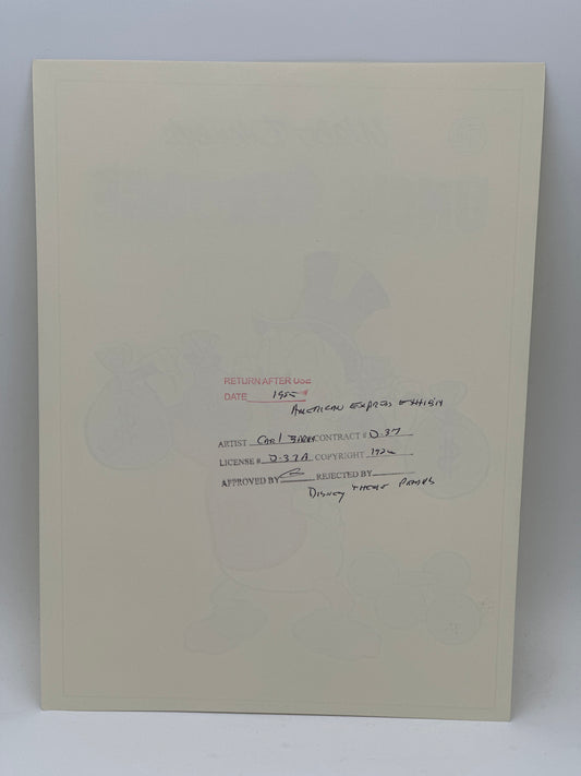 1985 Disney Uncle Scrooge Art Print – Carl Barks – American Express / Theme Parks Stamped Proof
