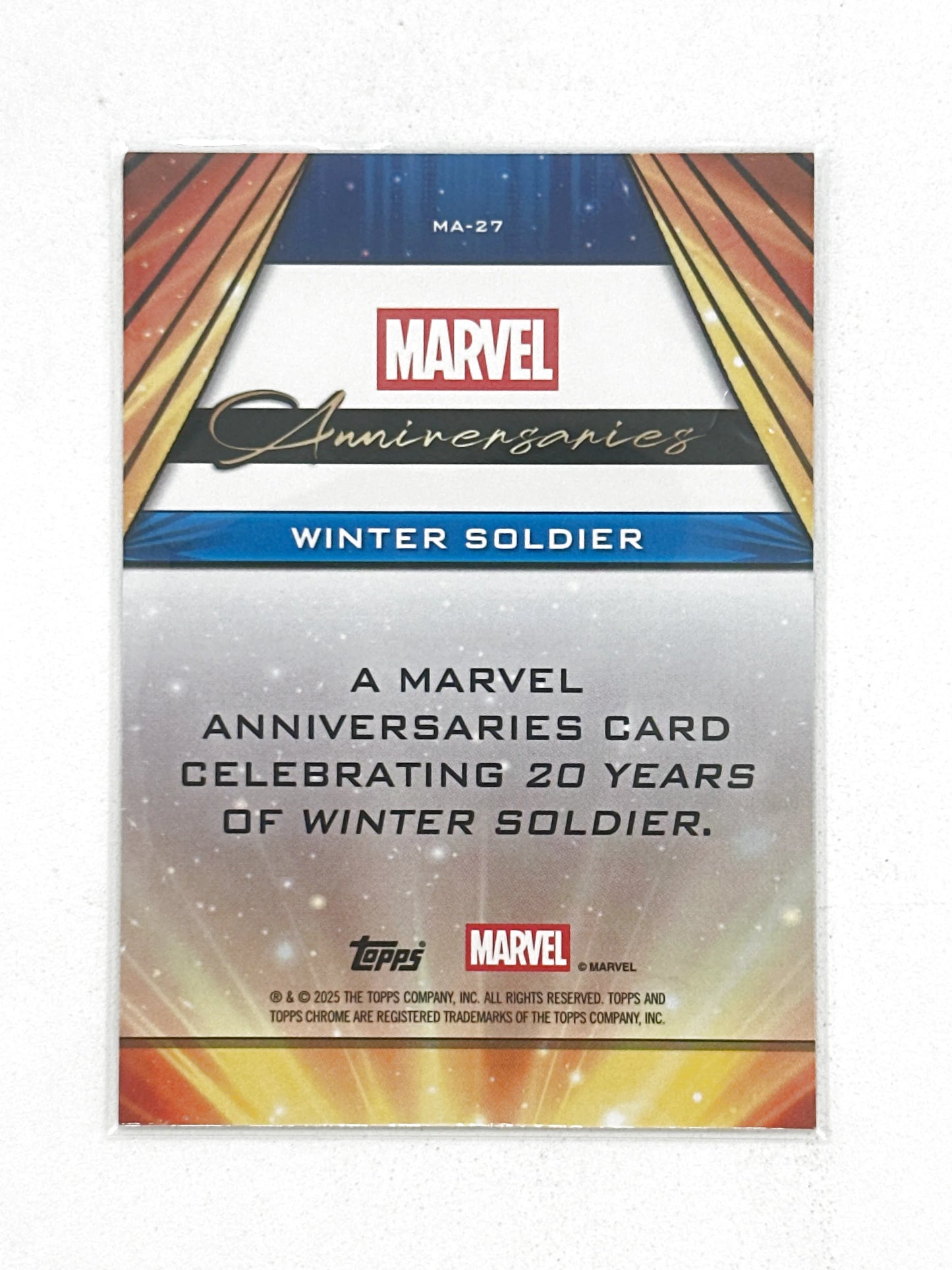 2025 Topps Marvel Chrome #000MA-27 Winter Soldier Marvel Anniversaries