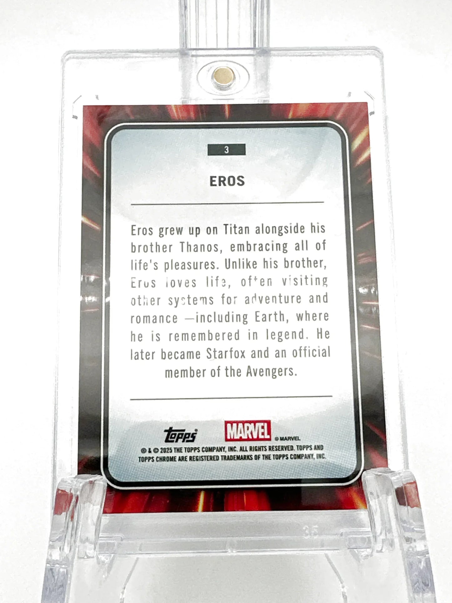 2025 Topps Marvel Chrome #003 Eros Spider Web Refractor 346/399 - Glass City Comics & Collectibles