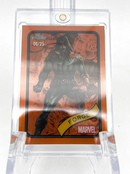 2025 Topps Marvel Chrome #050 Forge Orange Refractor 06/25