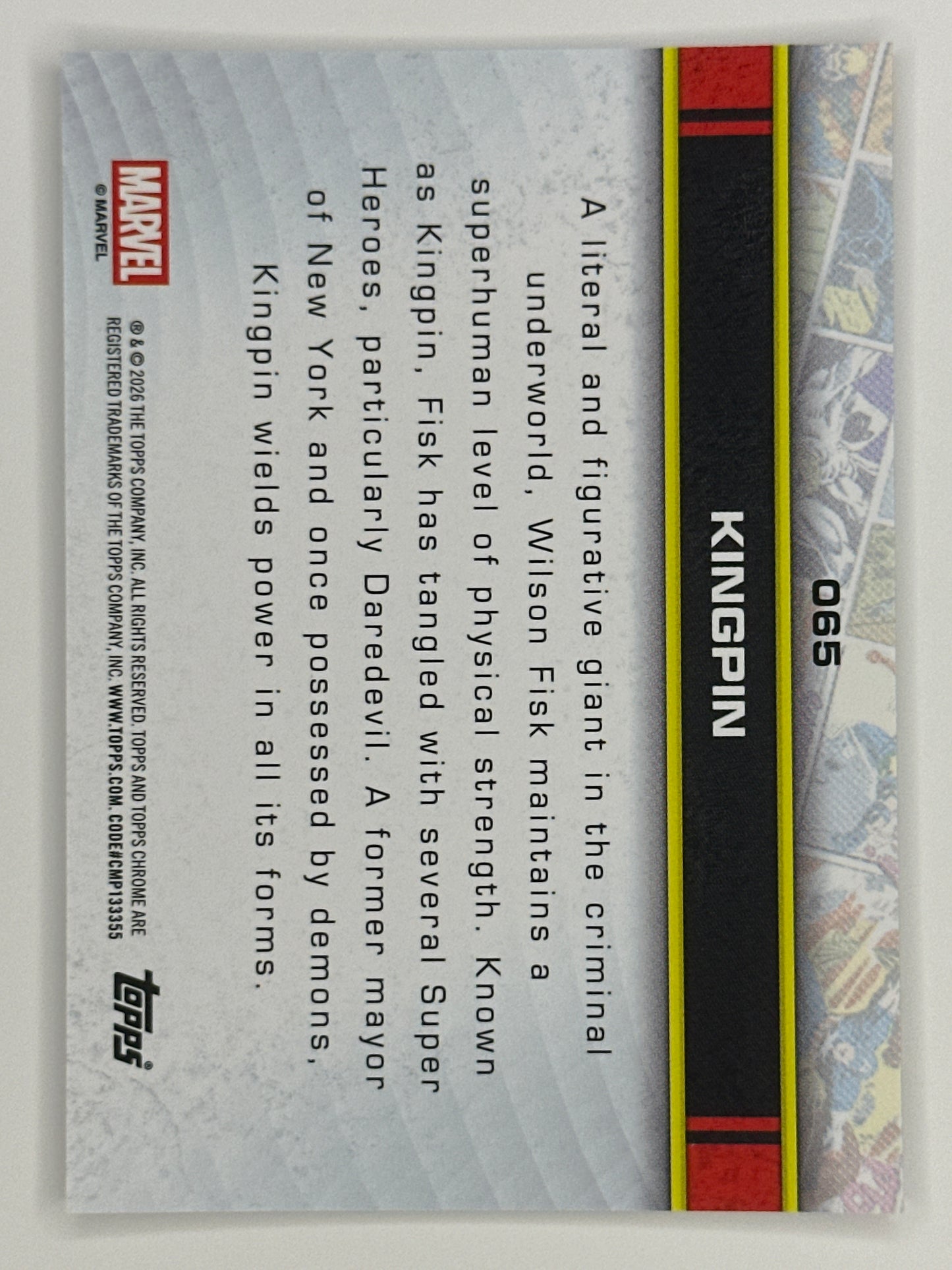 2026 Topps Marvel Chrome 065 Kingpin Base Card