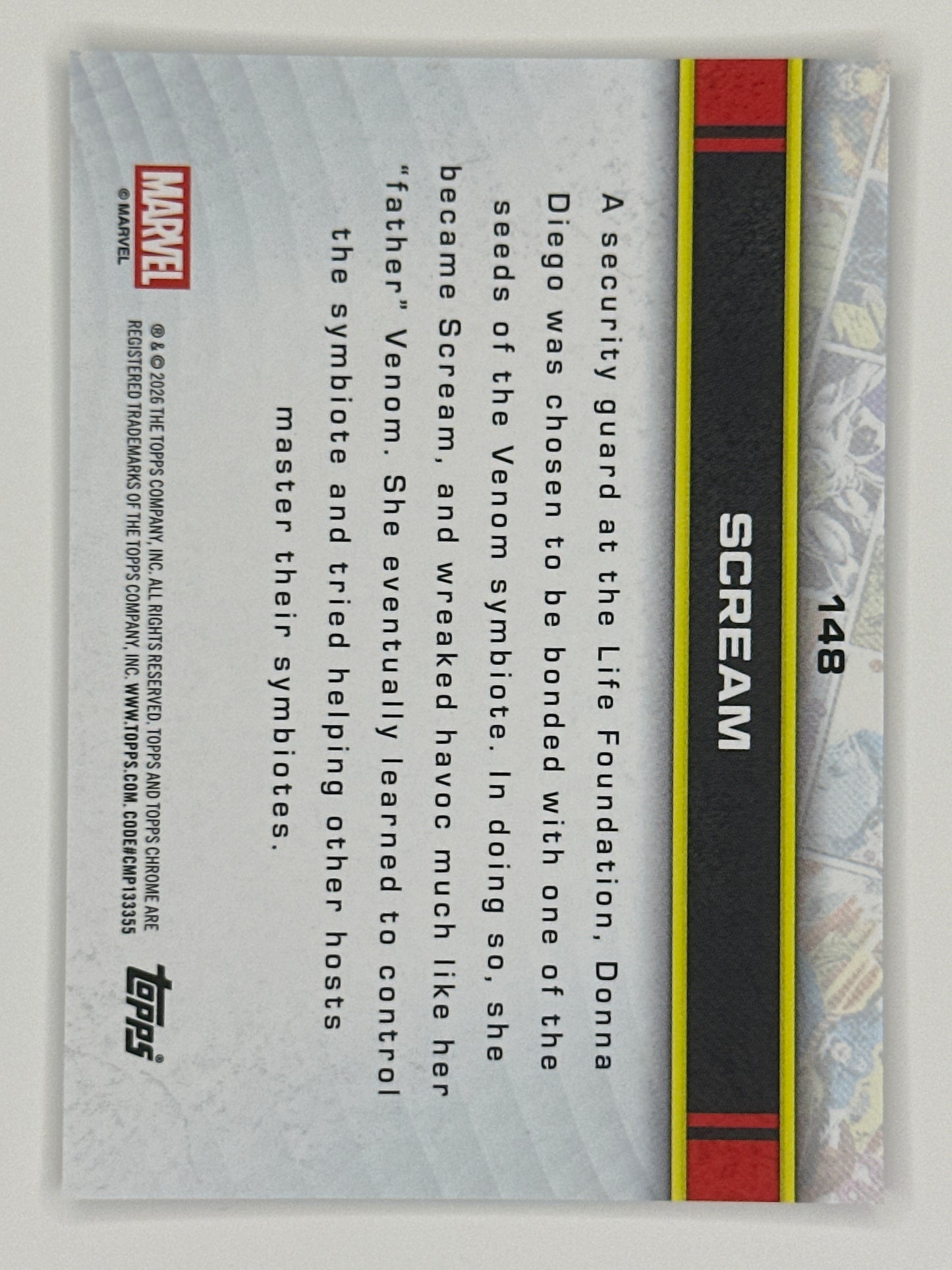 2026 Topps Marvel Chrome 148 Scream Base Card