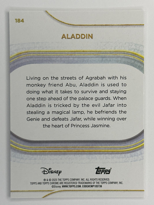 2025 Topps Disney Chrome 184 Aladdin Base Card