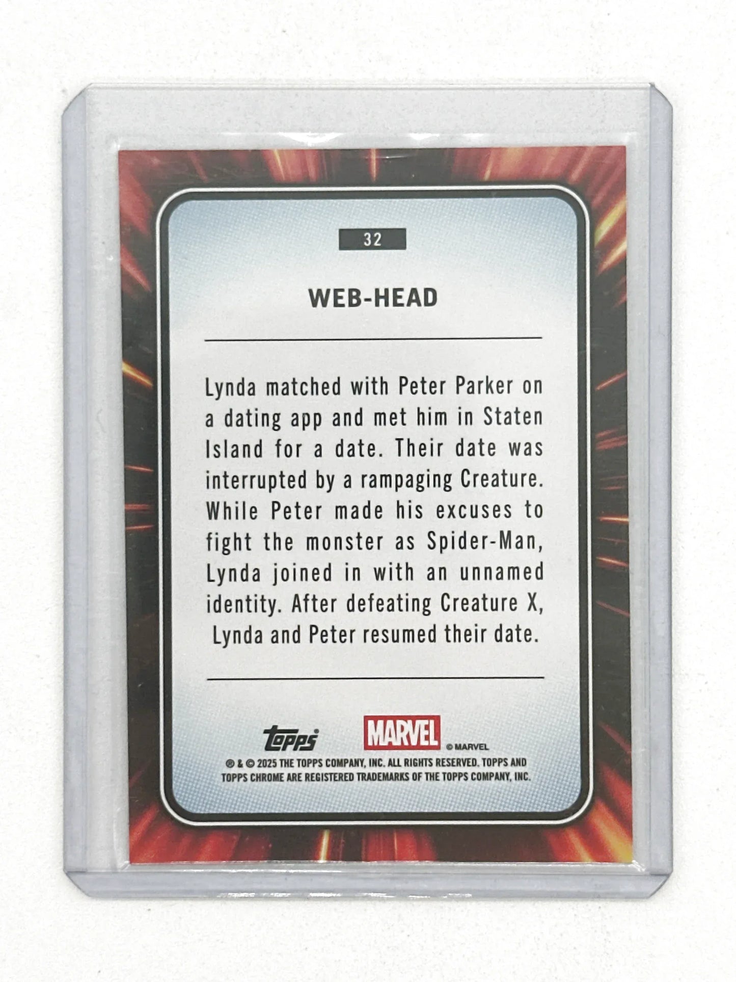 2025 Topps Marvel Chrome #032 Web-Head Yellow Lava Refractor - Glass City Comics & Collectibles