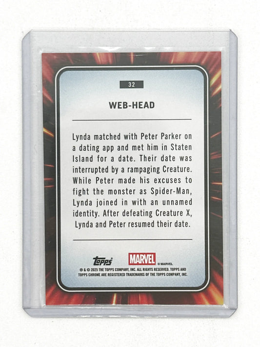 2025 Topps Marvel Chrome #032 Web-Head Yellow Lava Refractor - Glass City Comics & Collectibles