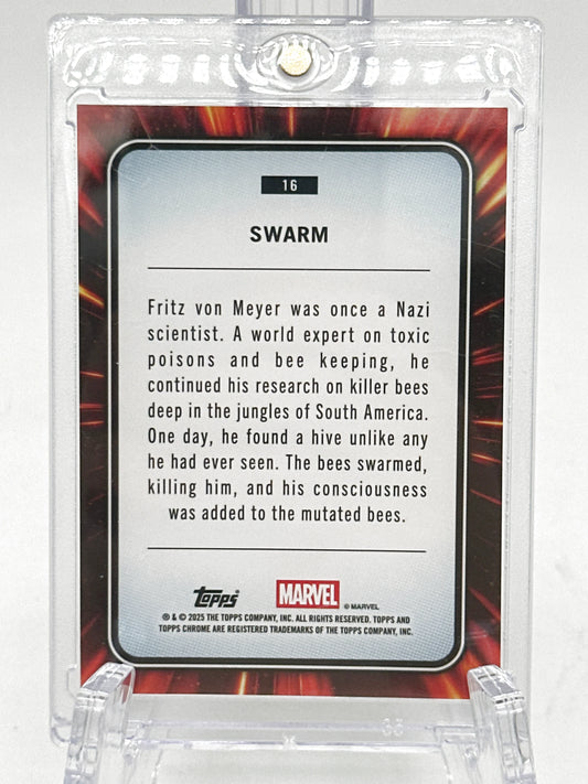 2025 Topps Marvel Chrome #016 Swarm Hulk Green Lazer Refractor 94/99