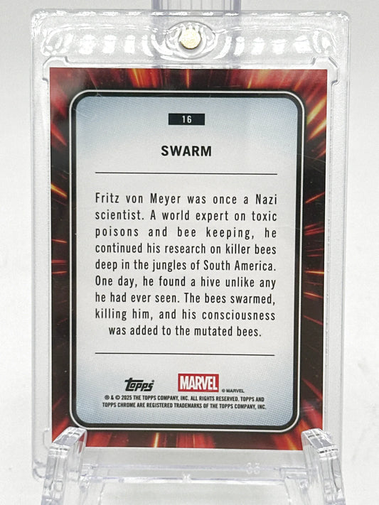 2025 Topps Marvel Chrome #016 Swarm Hulk Green Lazer Refractor 94/99 - Glass City Comics & Collectibles