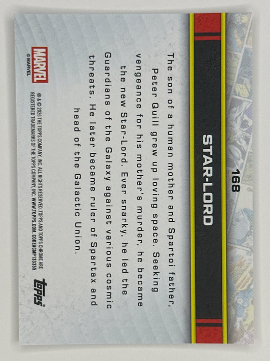 2026 Topps Marvel Chrome 168 Star-Lord Base Card